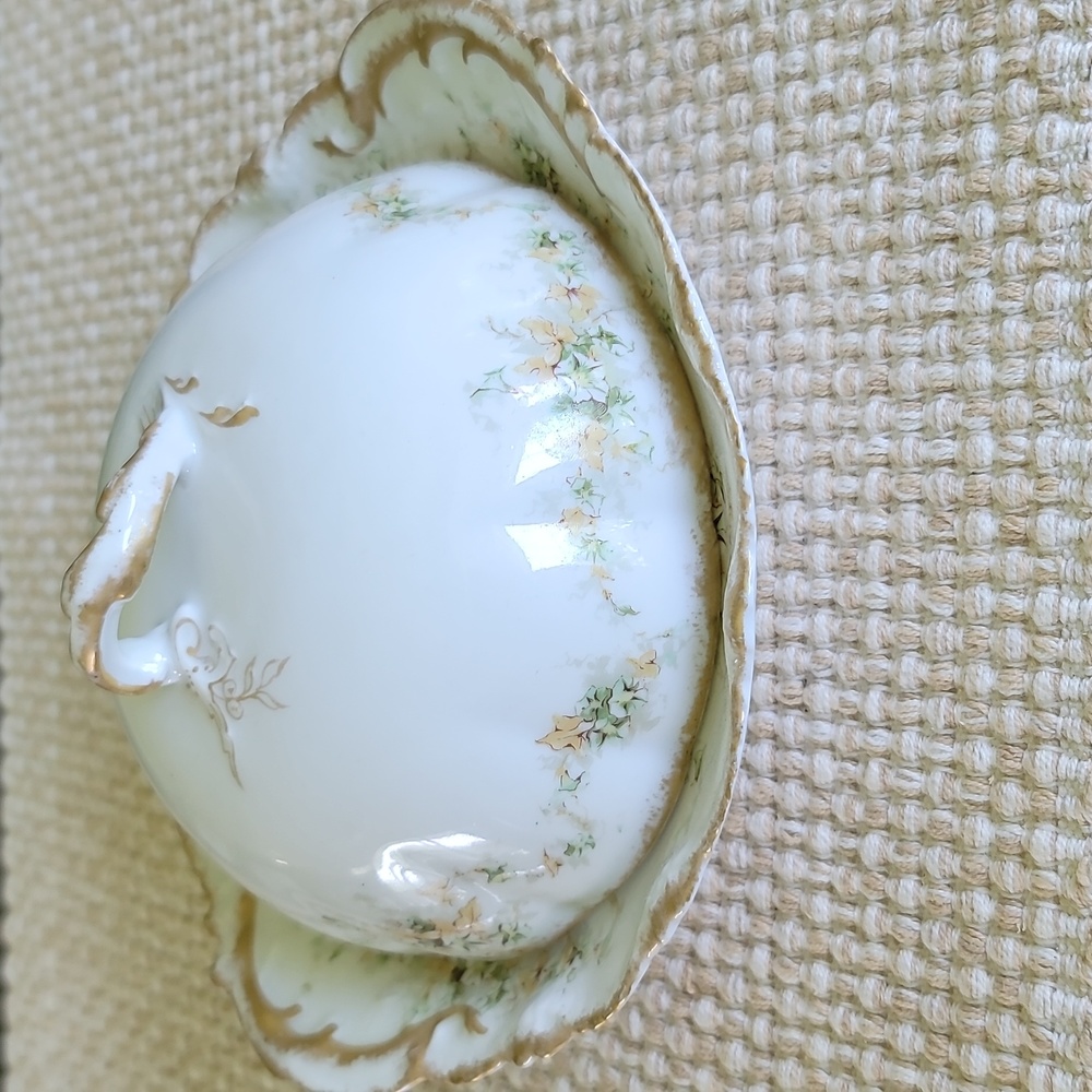 Theodore Haviland Limoges France 3 piece Covered Butter Dish with Strainer